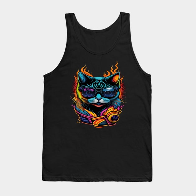 cool cat Tank Top by sukhendu.12